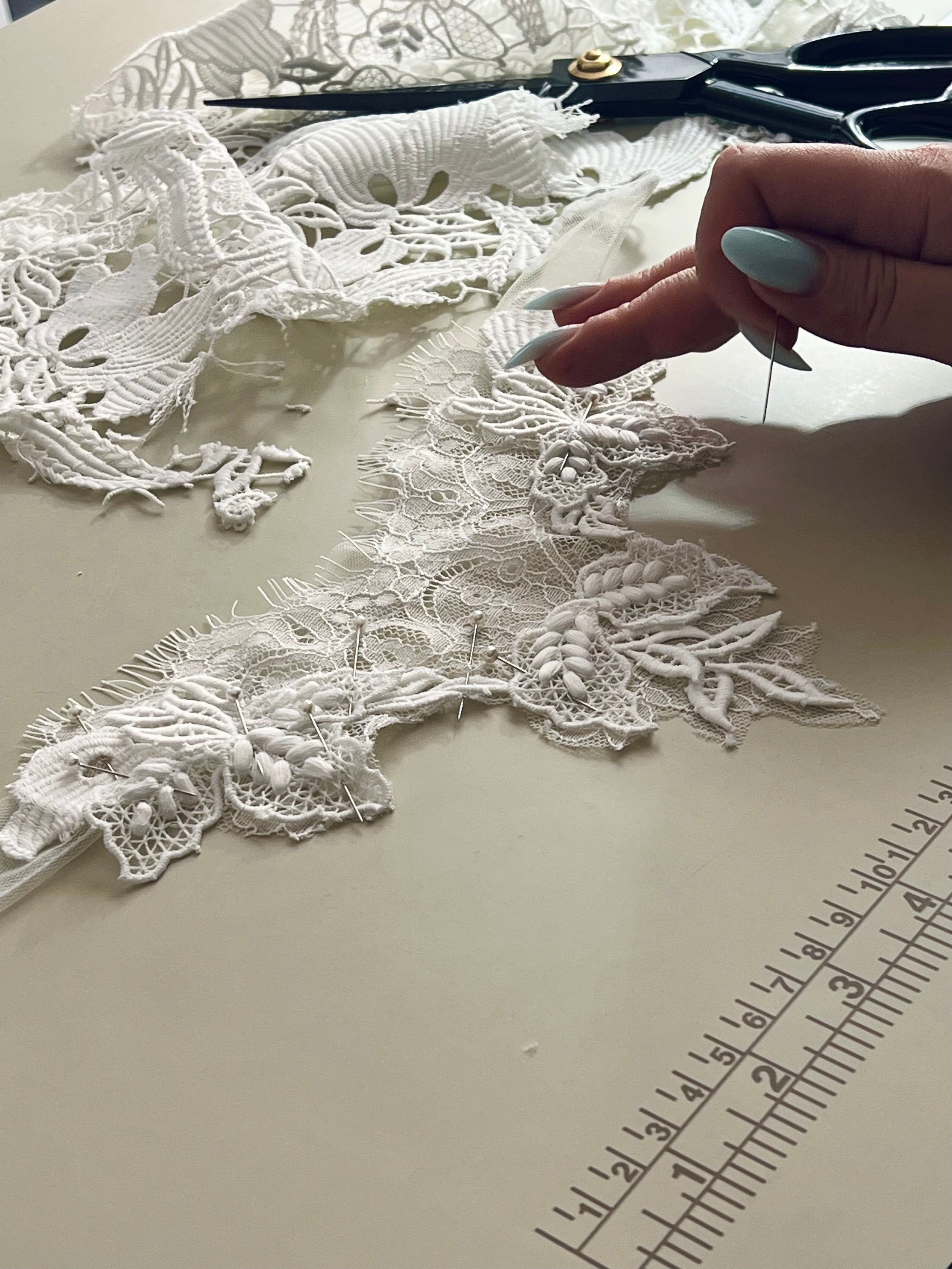 How to style a lace wedding dress