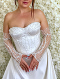 Pearl Beaded Bridal Gloves