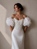 Cloud Sleeve Bridal Gown