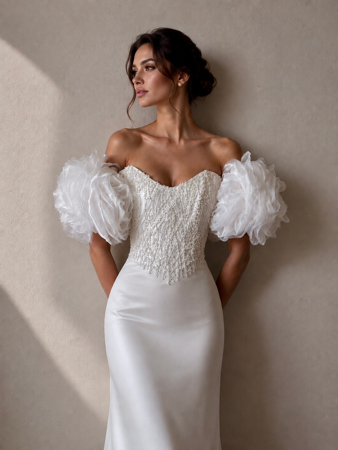 Cloud Sleeve Bridal Gown