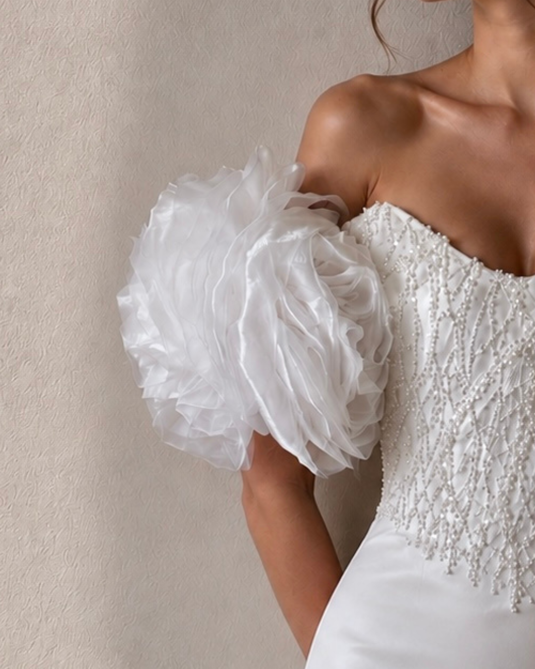 Cloud Sleeve Bridal Gown