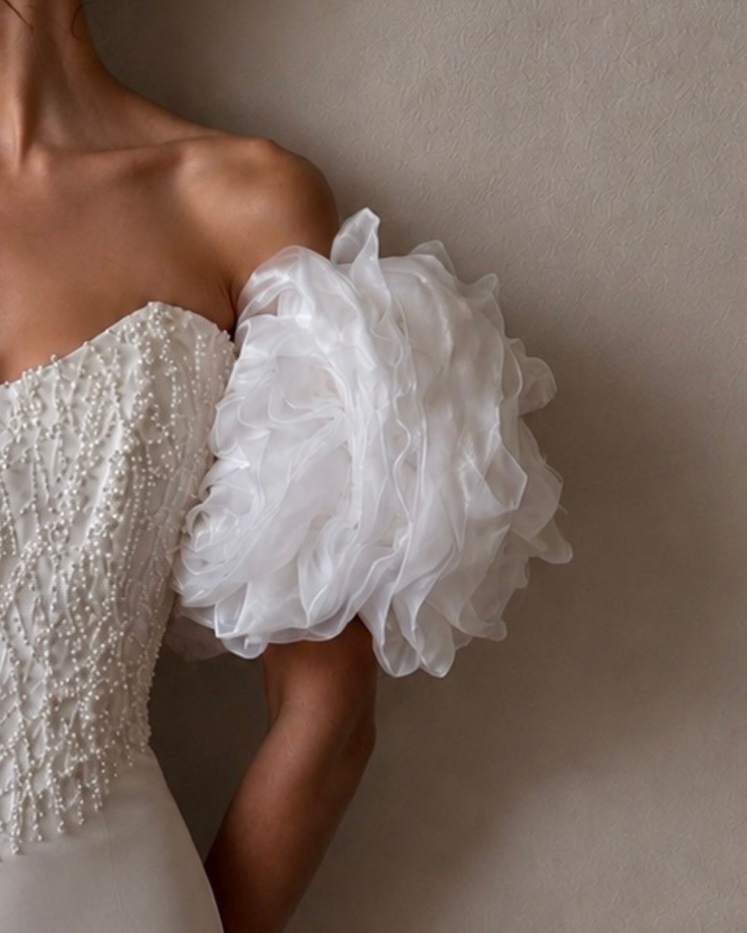 Cloud Sleeve Bridal Gown